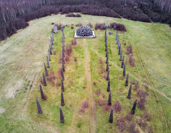 Арт-парк «Никола-Ленивец» с высоты птичьего полета (15 фото)