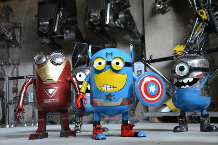 Роботы из металлолома от Себастьяна Кухарского (20 фото)