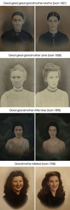 Пользователи сети повторяют старые фото своих родственников (20 фото)