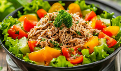 Рецепт салата из тунца с овощами