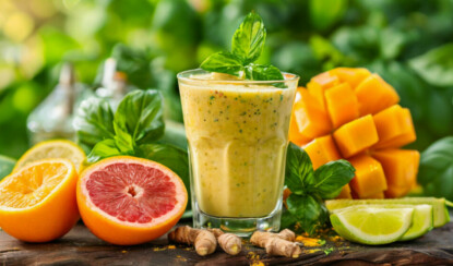 Фруктовый смузи с базиликом и имбирем: простой и полезный рецепт